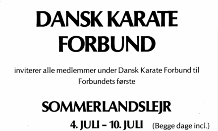 Dansk Karate Forbund – Sommerlandslejr 1980