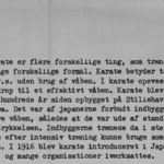 Danmarks første karatefolder